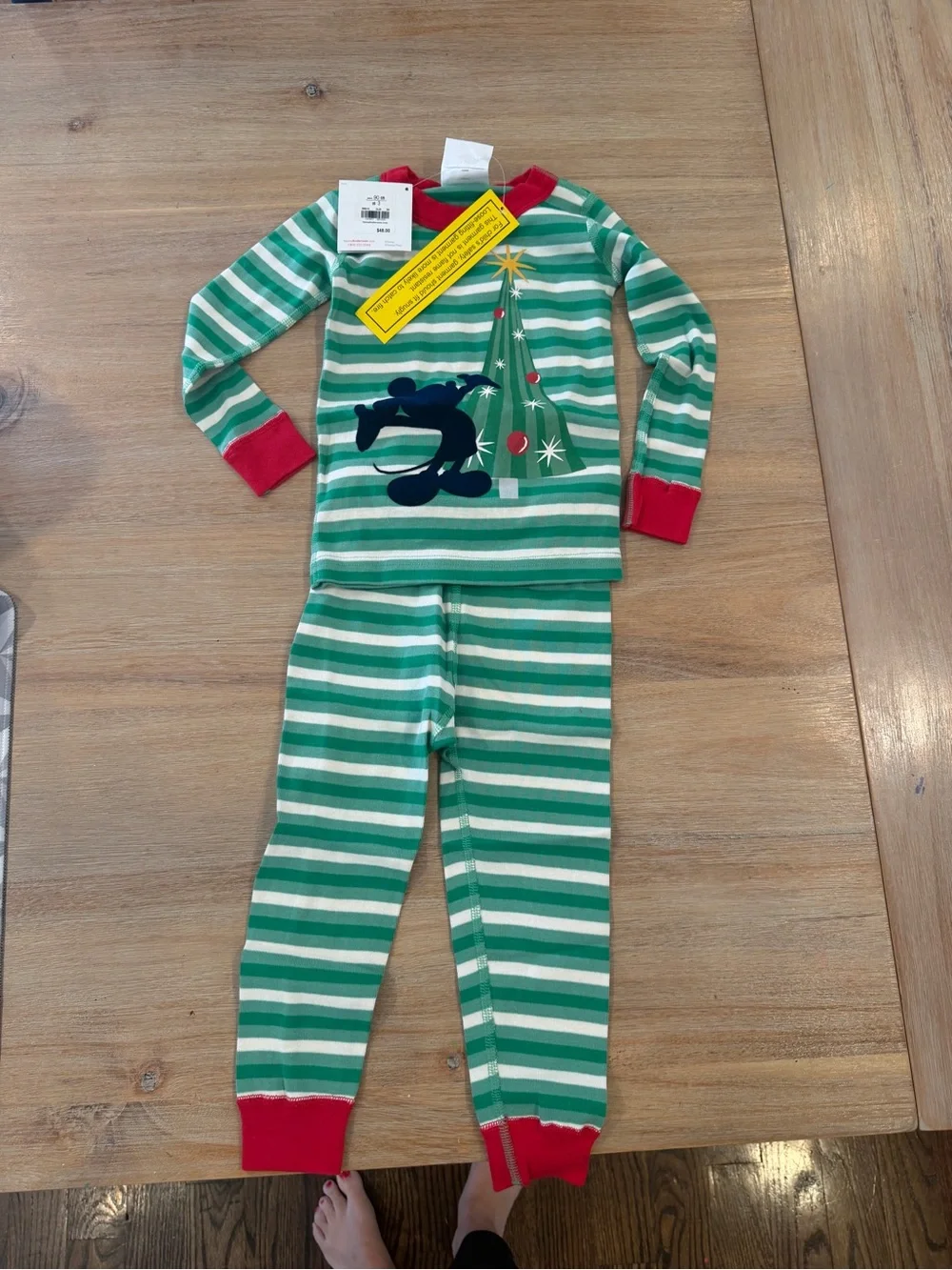 Hanna Andersson Christmas Pajamas Disney Mickey NWT sz 3T/90